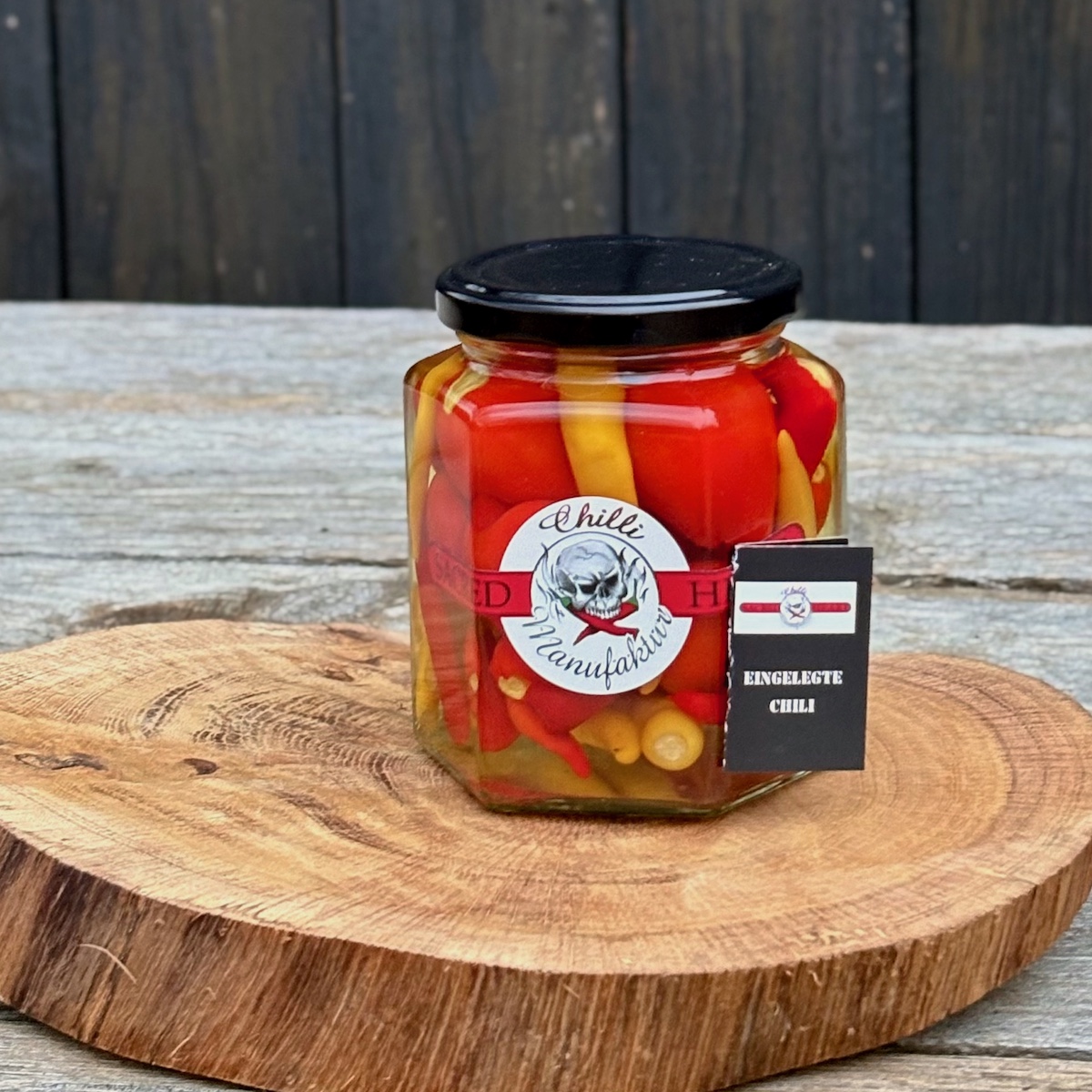 eingelegte Chili Schärfegrad 8 im Glas von der Chilli Manufaktur kaufen