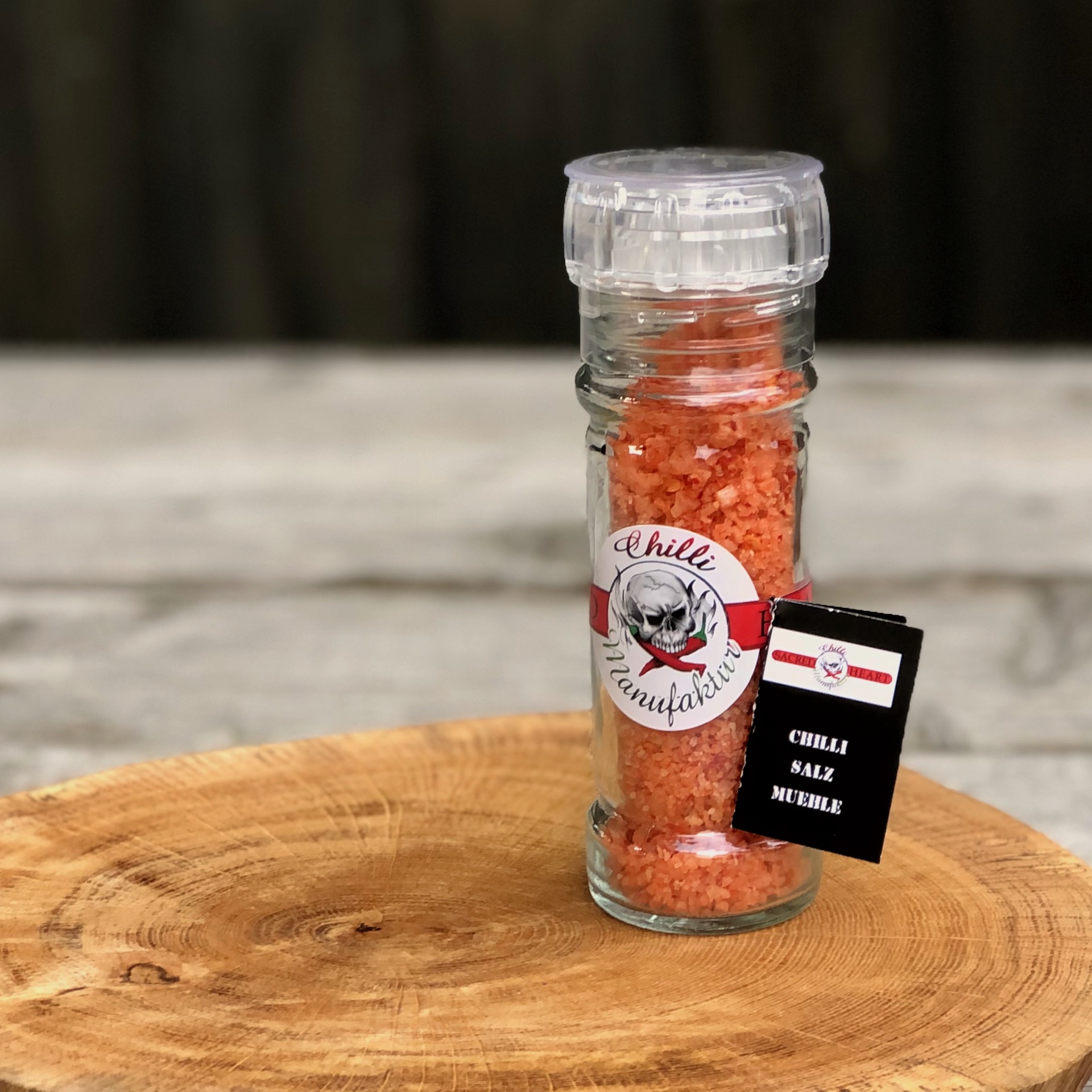 Chili Salz Mühle kaufen Mühle aus Glas mit Chili Salz zum KaufenChili Salz