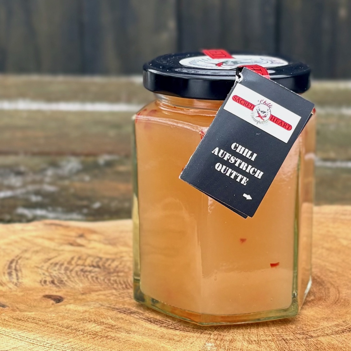 Quitten Aufstrich mit leichter Chili-Schärfe im Glas von der Chilli  Manufaktur kaufen